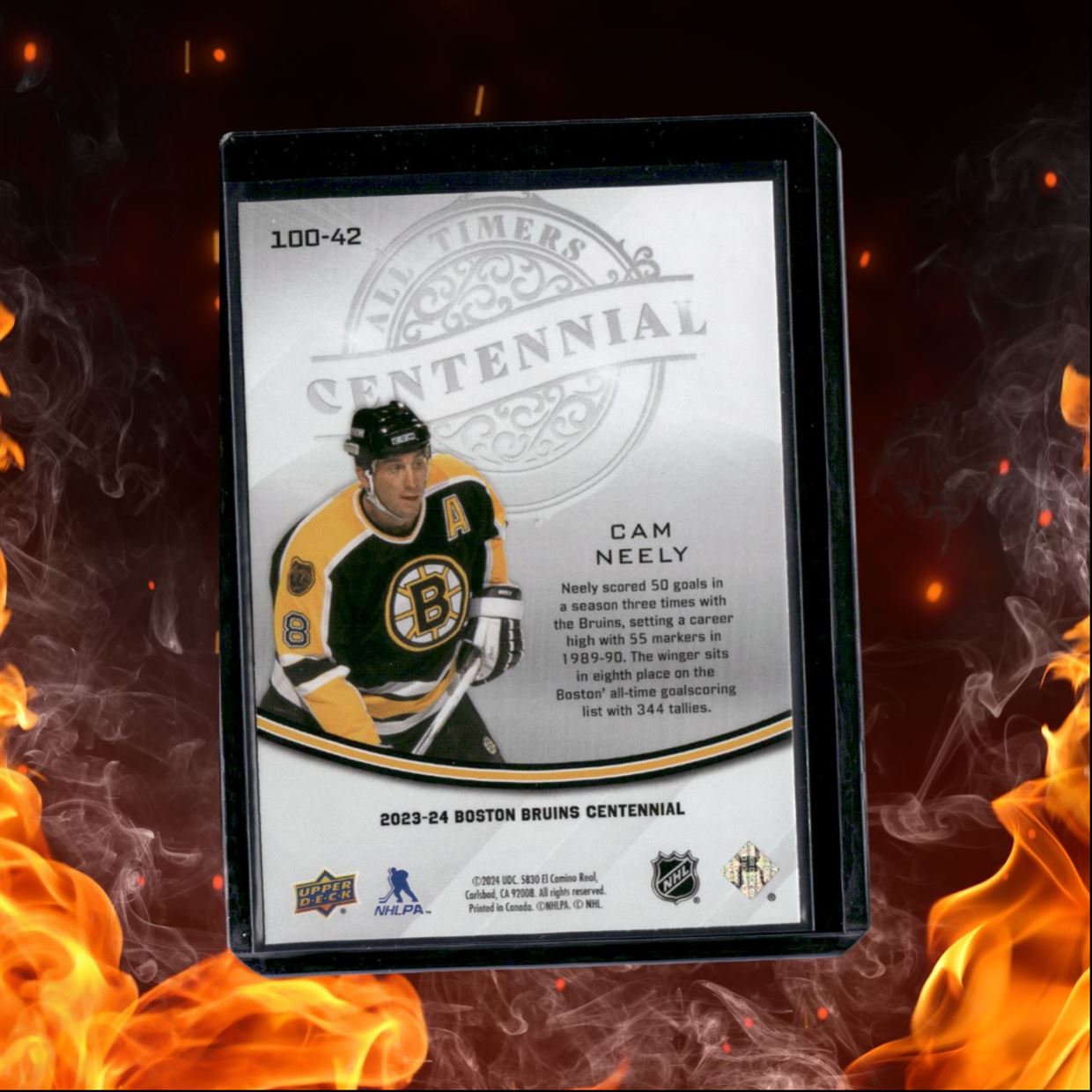 2023-24 Upper Deck Boston Bruins Centennial Cam Neely All-Timers #100-42