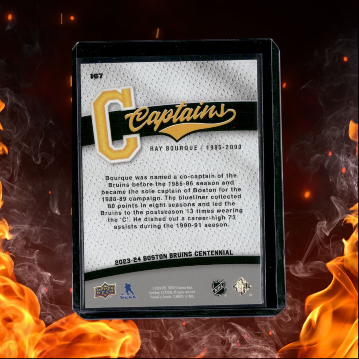 2023-24 Upper Deck Boston Bruins Centennial Ray Bourque Captains #167