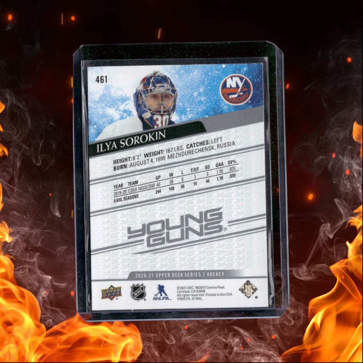 2020-21 Upper Deck Ilya Sorokin Young Guns Rookie #461
