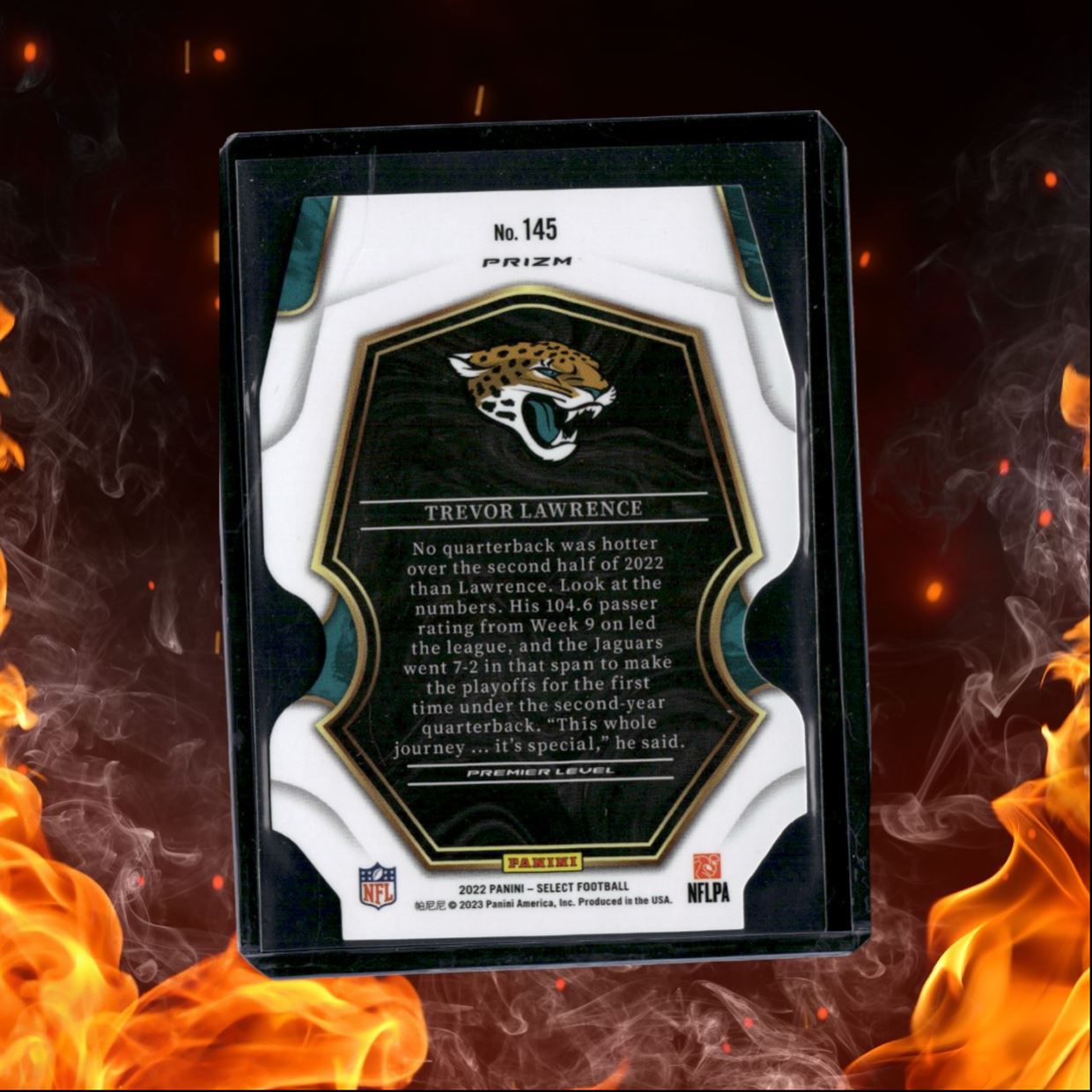 2022 Panini Select Trevor Lawrence Red and Blue Die-Cut Prizm #145