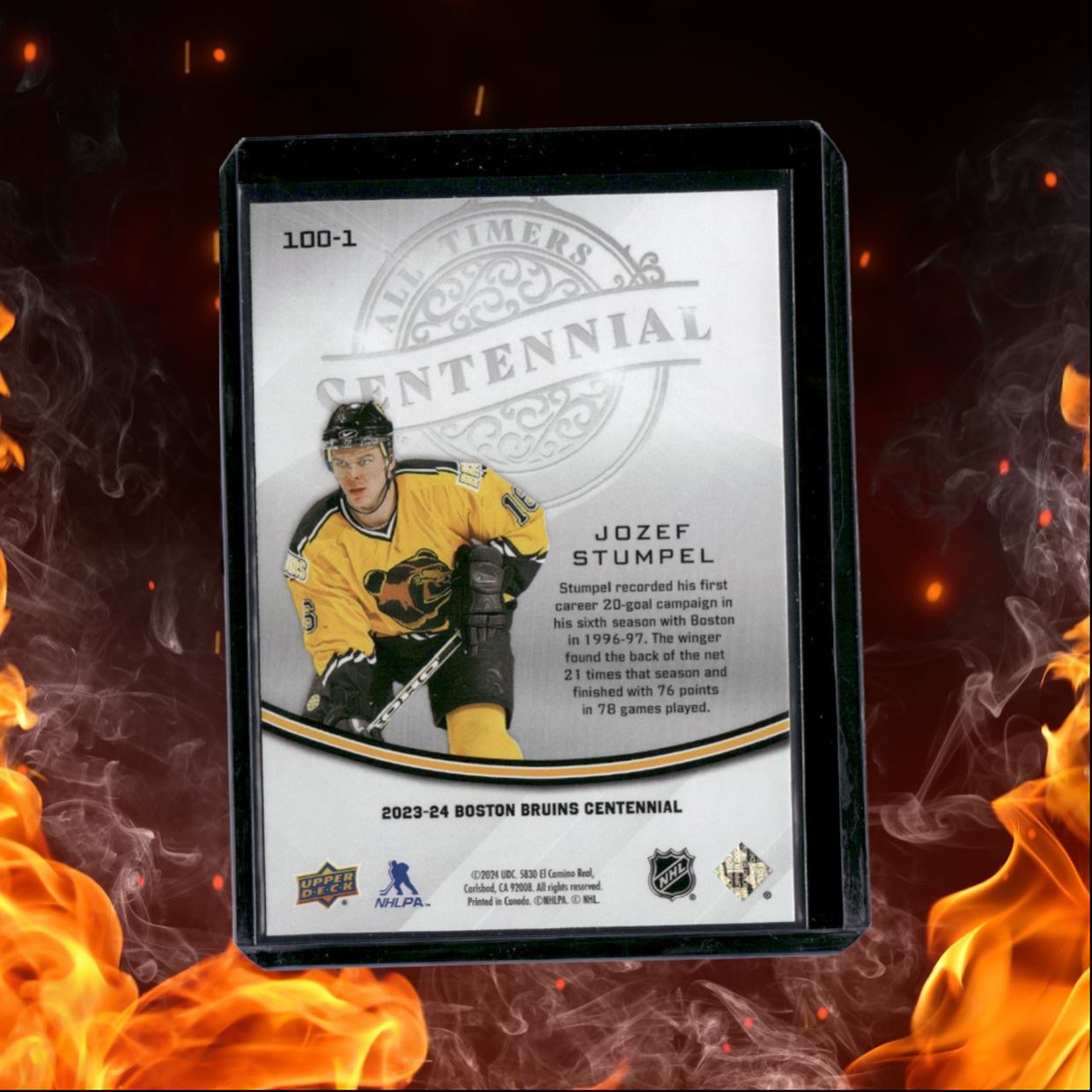 2023-24 Upper Deck Boston Bruins Centennial Jozef Stumpel All-Timers #100-1