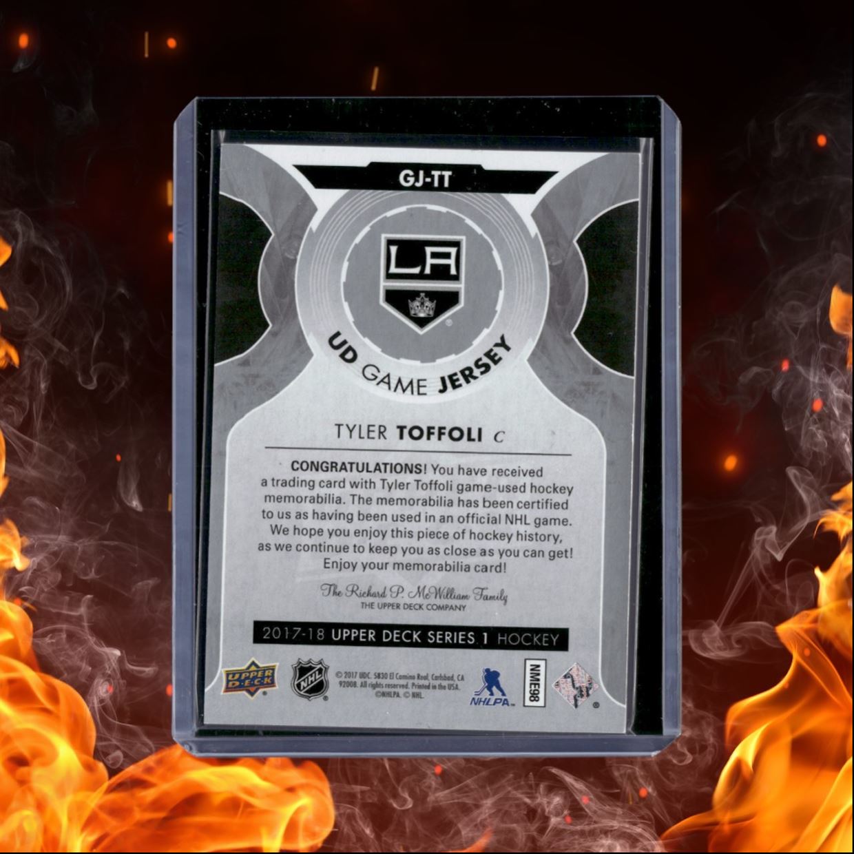 2017-18 Upper Upper Tyler Toffoli UD Game Jersey #GJ-TT