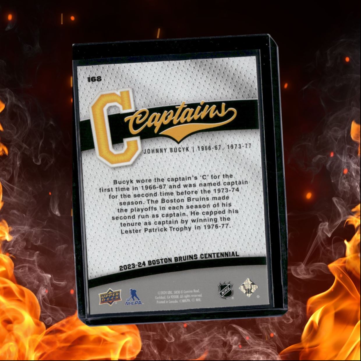 2023-24 Upper Deck Boston Bruins Centennial Johnny Bucyk Captains #168