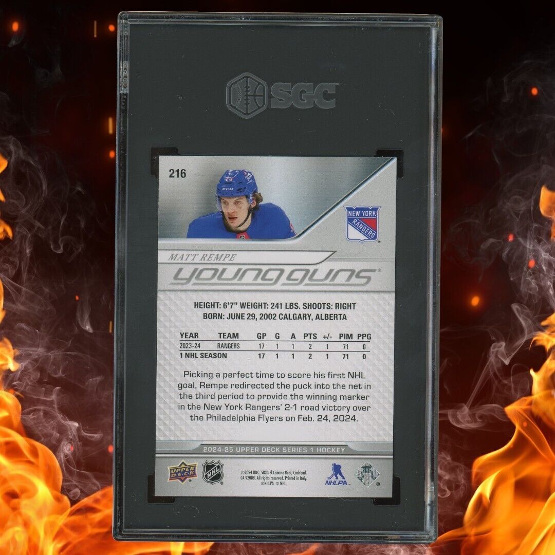 2024-25 Upper Deck MATT REMPE Young Guns SGC 10 #216 Rookie