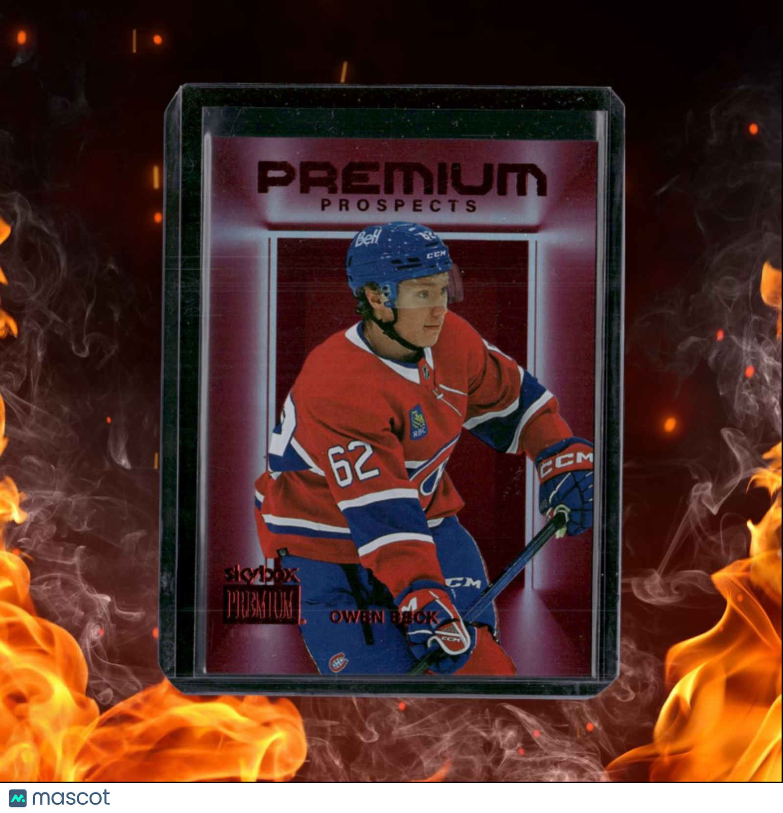 2023-24 SkyBox Metal Universe Owen Beck Premium Prospects Star Rubies Rookie