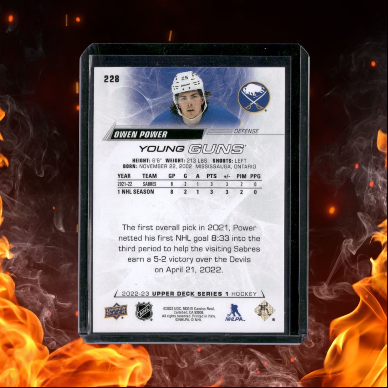 2022-23 Upper Deck Owen Power Young Guns Rookie #228