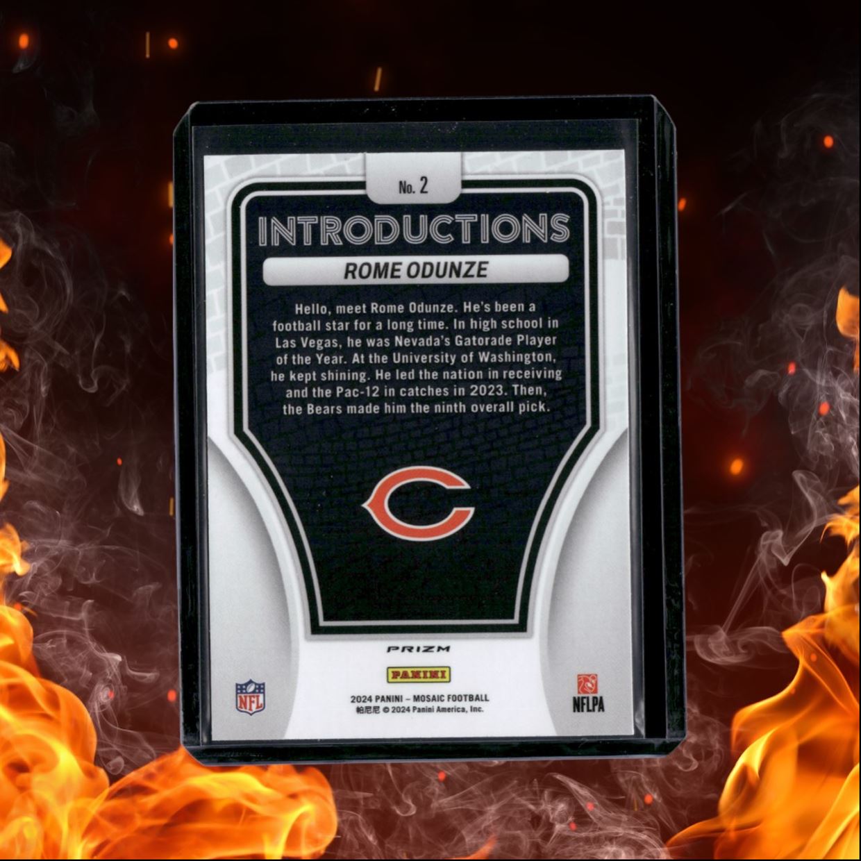 2024 Panini Mosaic Rome Odunze Introductions Mosaic Prizm #2