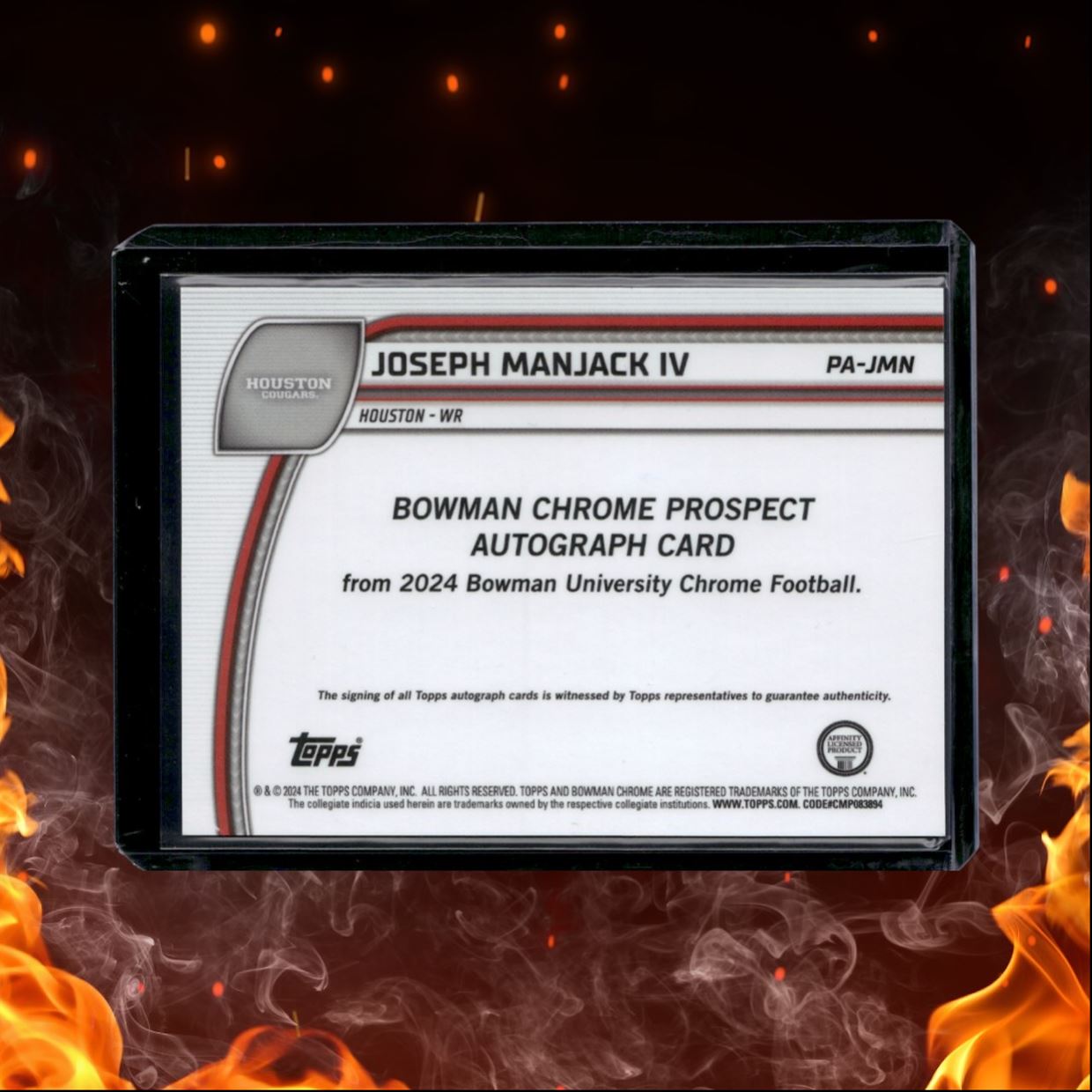 2024 Bowman University Chrome Joseph Manjack IV 1st Auto #PA-JMN