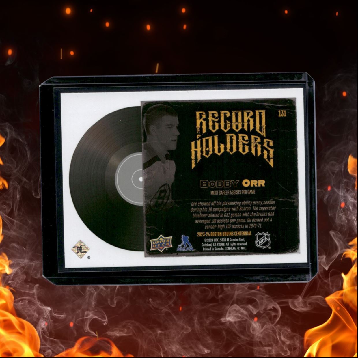 2023-24 Upper Deck Boston Bruins Centennial Bobby Orr Record Holders SP #131