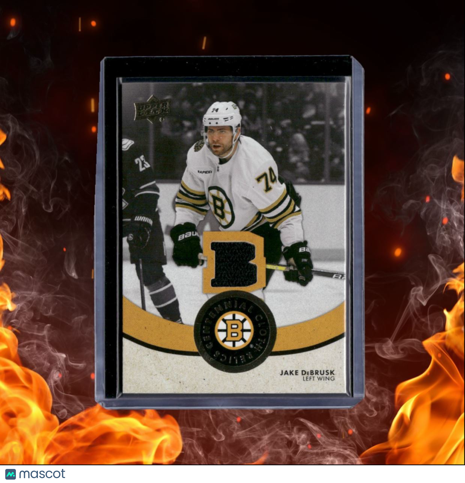2023-24 Upper Deck Boston Bruins Centennial Jake DeBrusk Cloth Relics Jersey