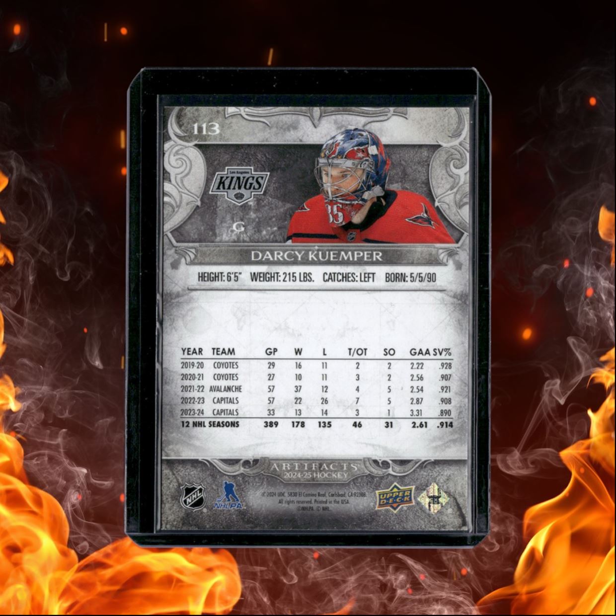 2024-25 Upper Deck Artifacts Darcy Kuemper Foilboard Gold SP #113