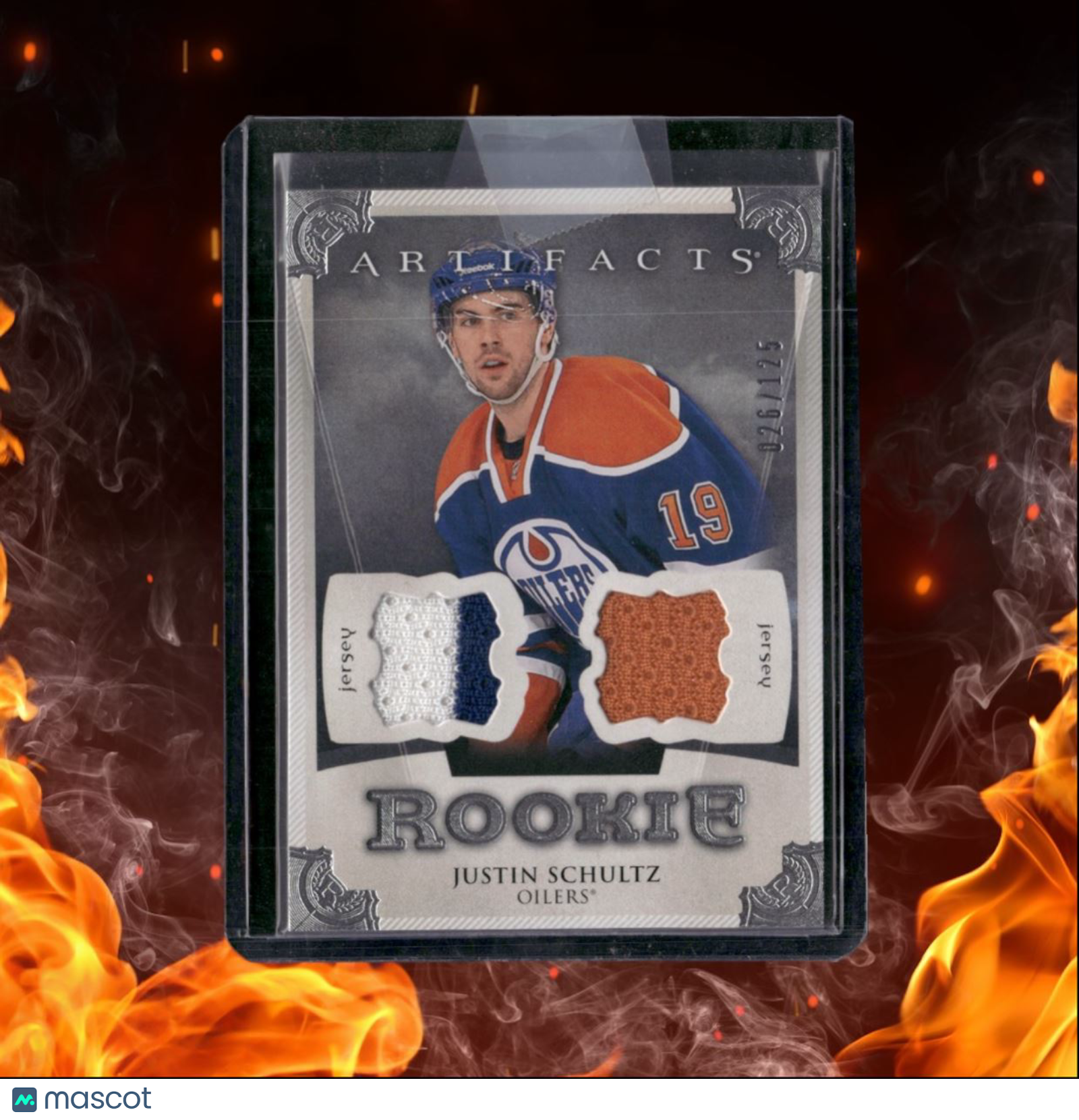 2013-14 Upper Deck Artifacts Justin Schultz Dual Jersey Silver Rookie 026/125