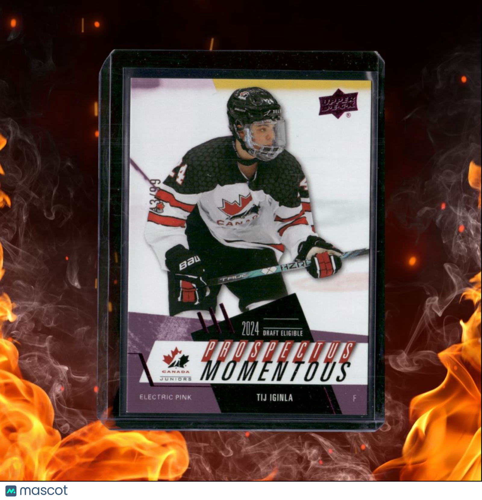 2024-25 Upper Deck Team Canada Juniors Tij Iginla Prospectus Moments Electric