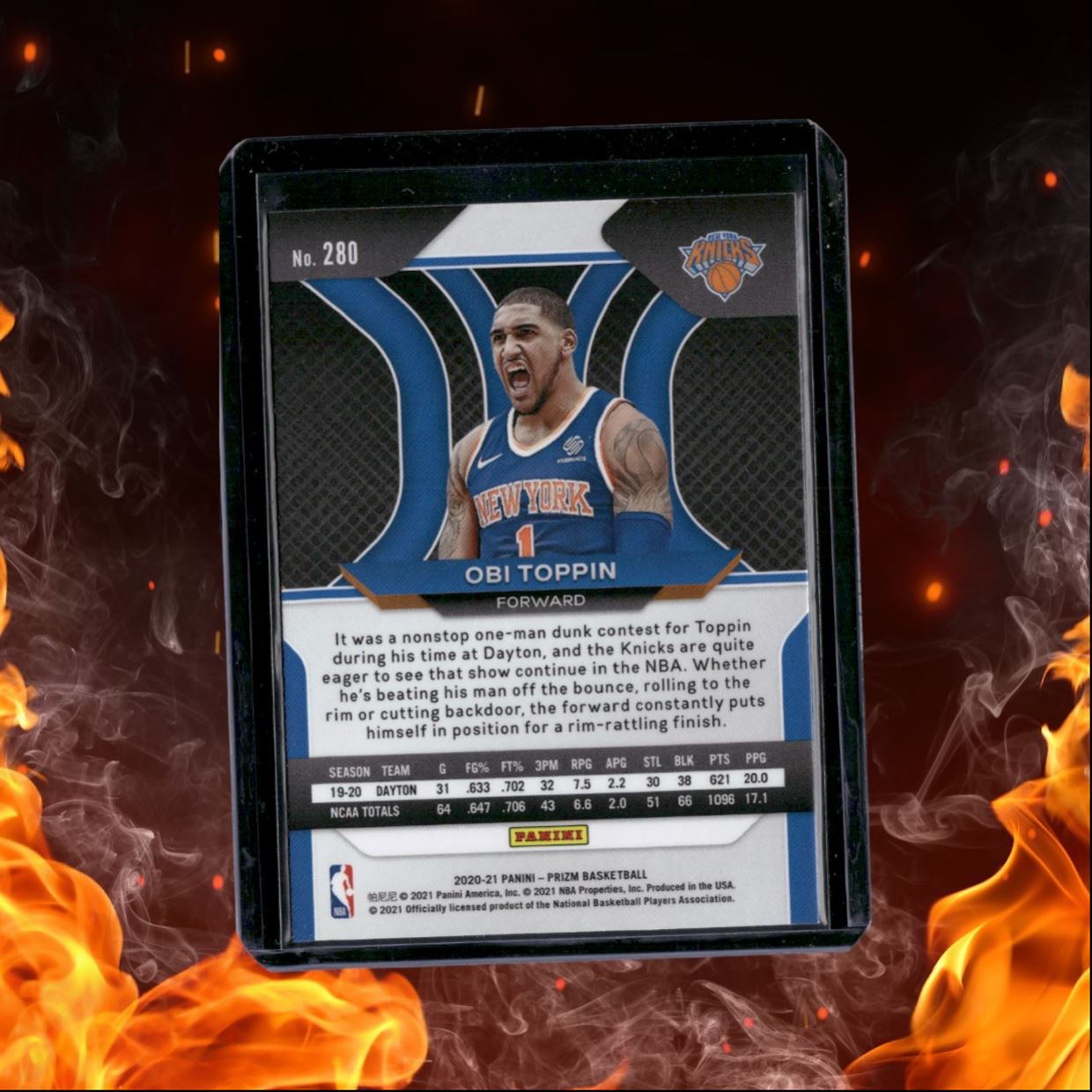 2020-21 Panini Prizm Obi Toppin (I) Rookie #280