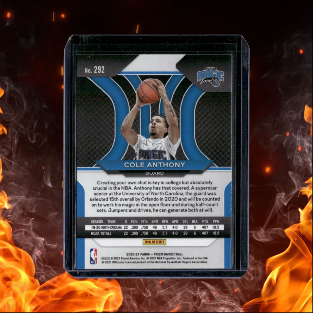 2020-21 Panini Prizm Cole Anthony (A) Rookie #292