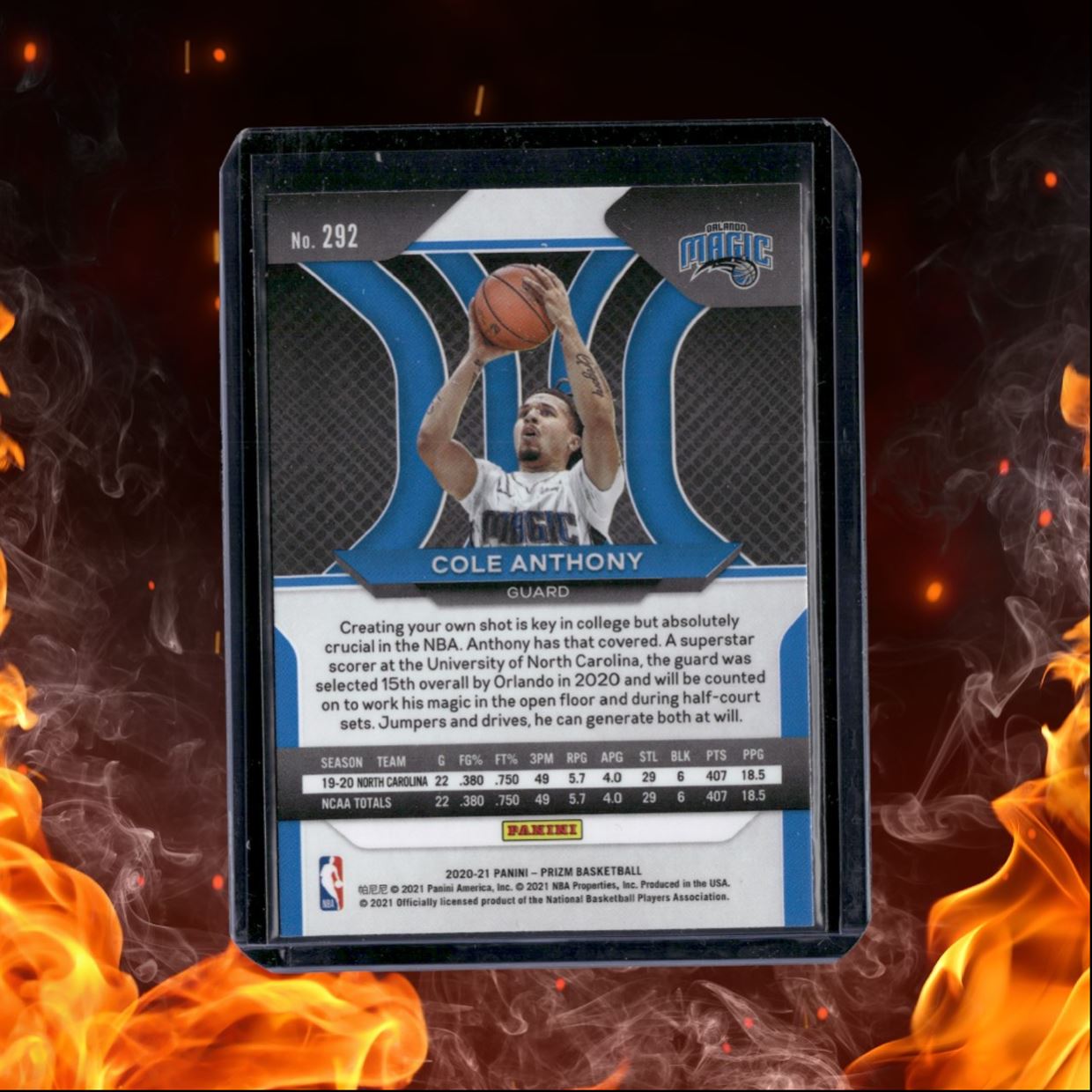 2020-21 Panini Prizm Cole Anthony (C) Rookie #292