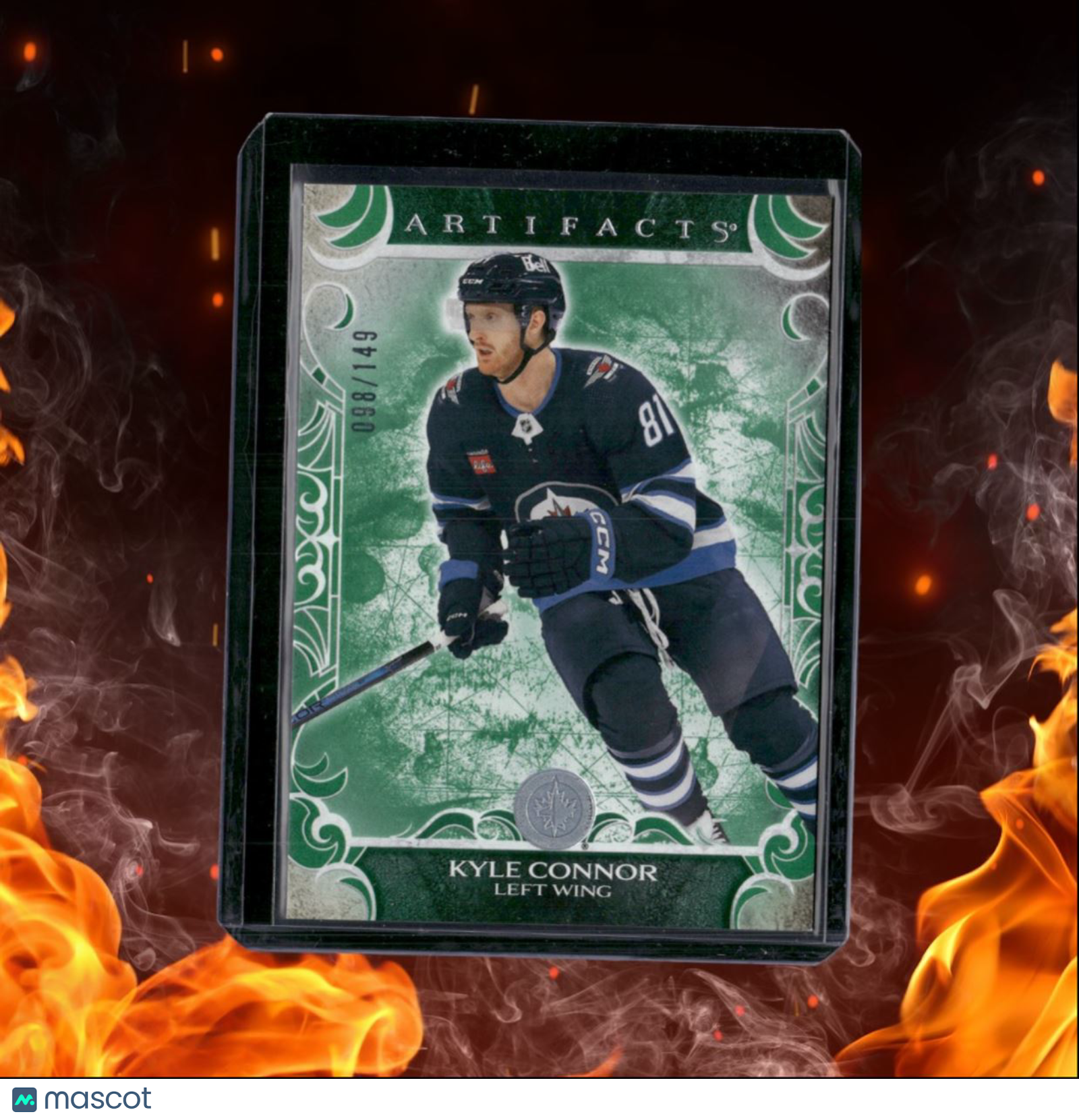 2024-25 Upper Deck Artifacts Kyle Connor Emerald 098/149 #82