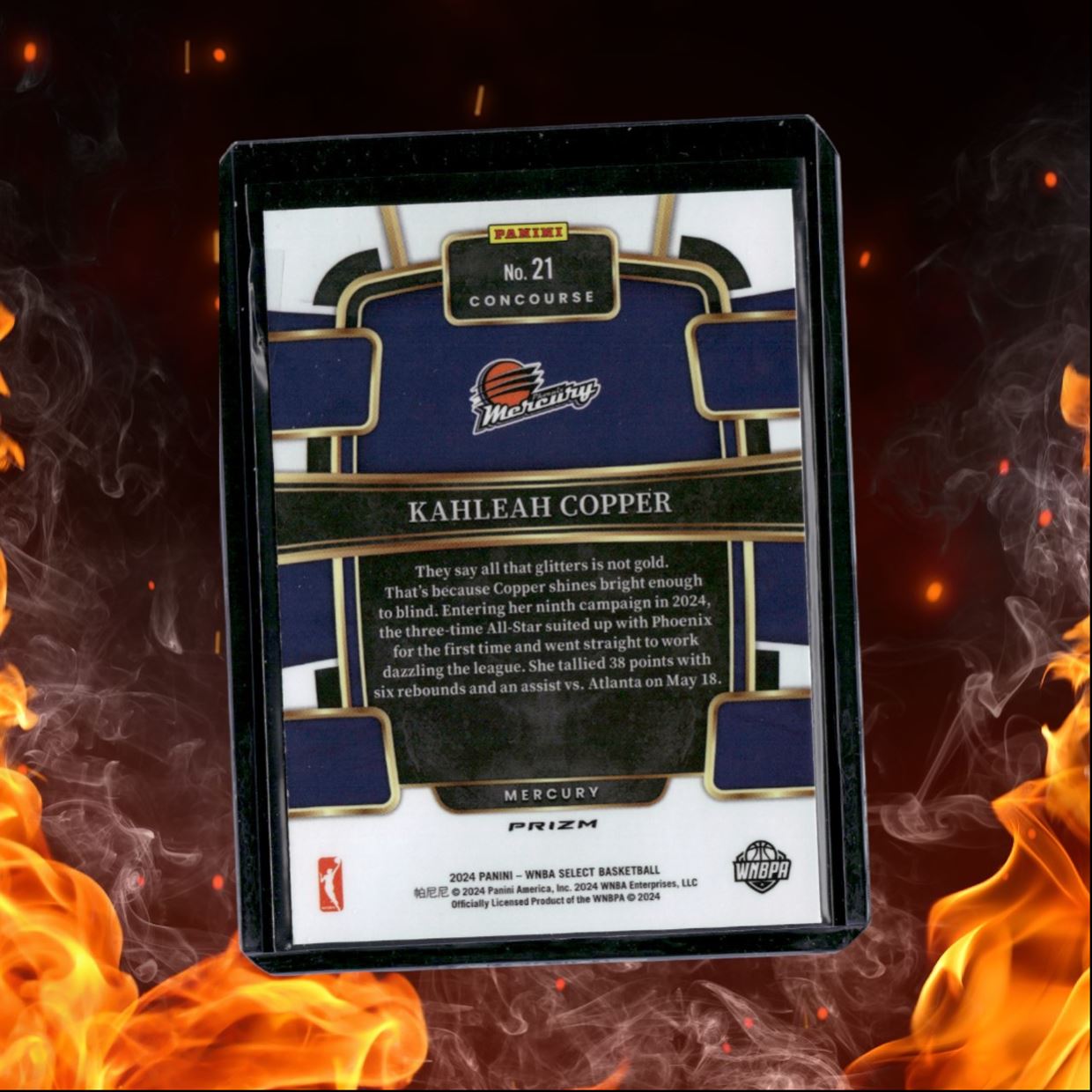 2024-25 Panini Select WNBA Kahleah Copper Green Cracked Ice Prizm #21