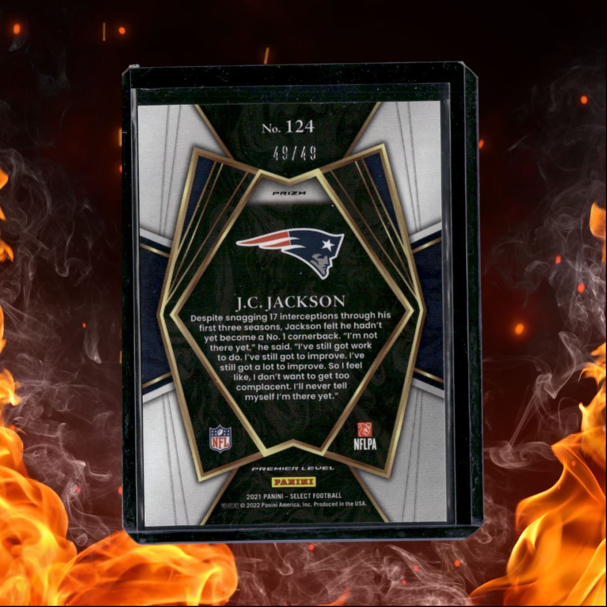 2021 Panini Select J.C. Jackson Neon Green Prizm Last Print 49/49 #124
