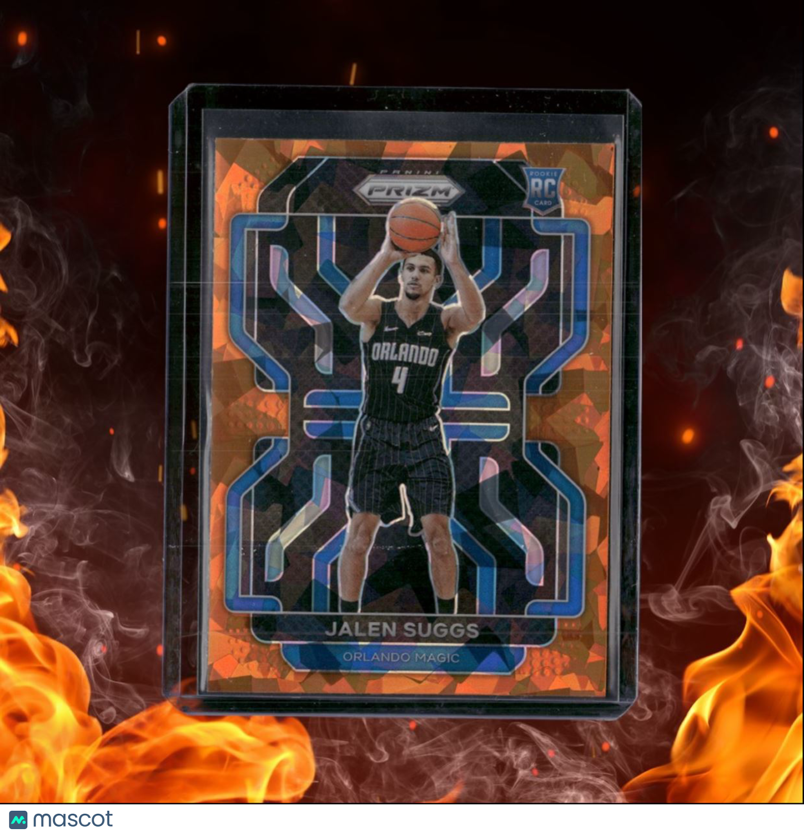 2021-22 Panini Prizm Jalen Suggs Orange Cracked Ice Prizm Rookie #314