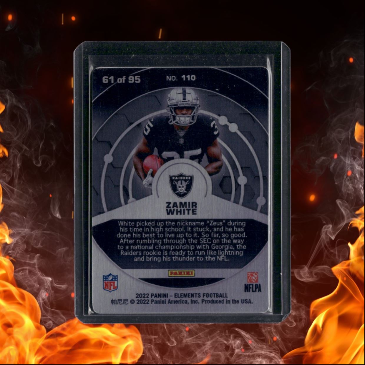 2022 Panini Elements Zamir White Americium Rookie 61/95 #110