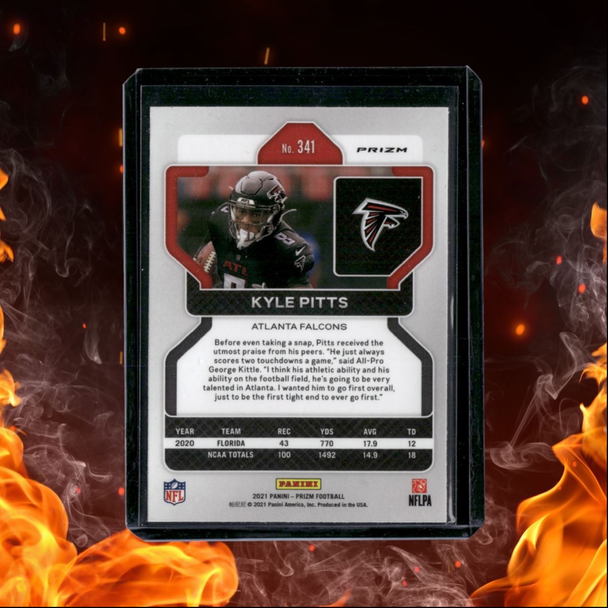 2021 Panini Prizm Kyle Pitts Green Prizm Rookie #341