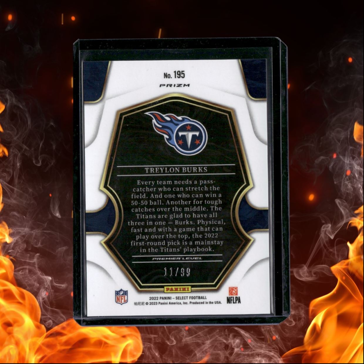 2022 Panini Select Treylon Burks Light Blue Prizm 11/99 #195