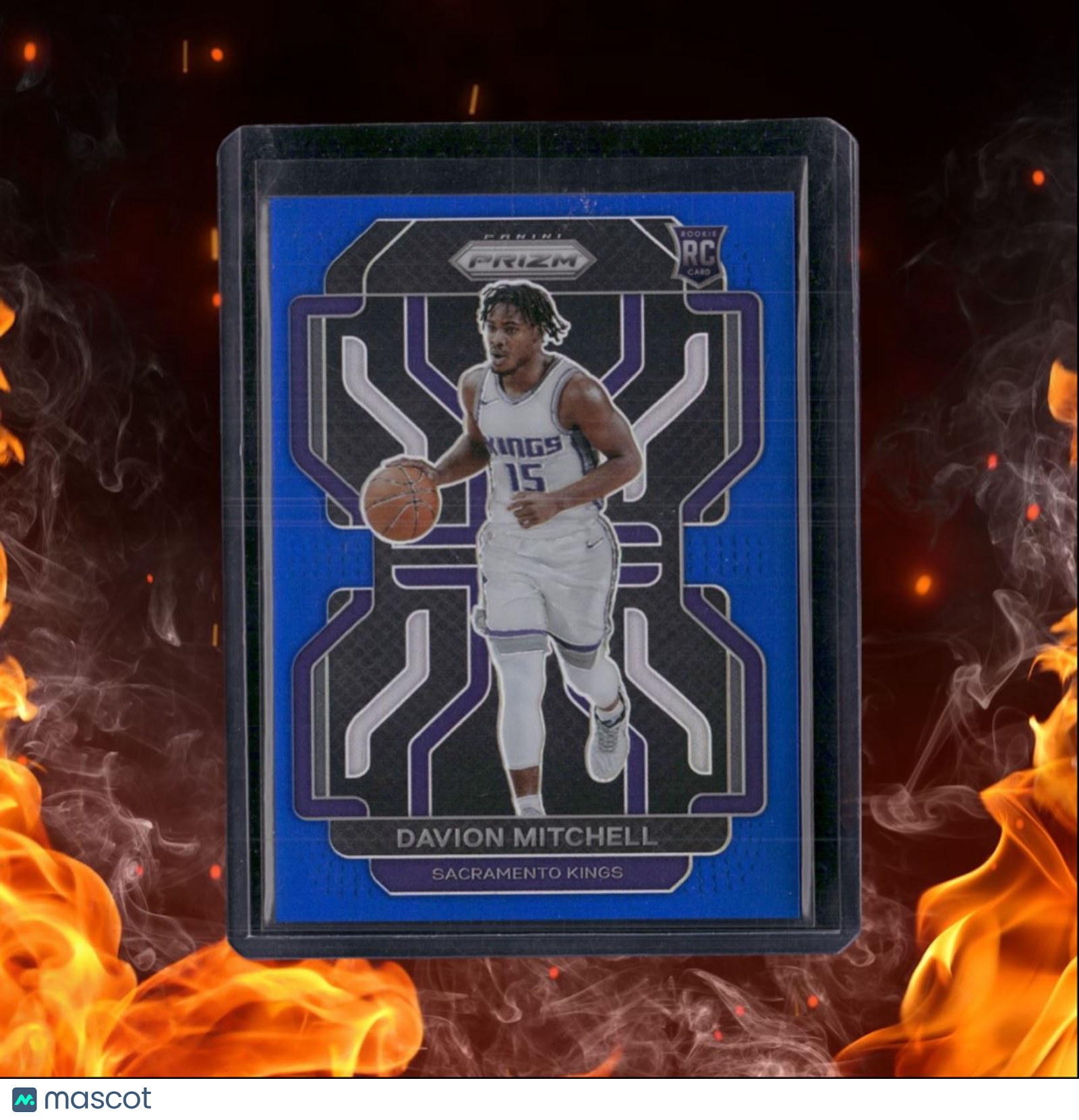 2021-22 Panini Prizm Davion Mitchell Blue Prizm Rookie 038/199 #312