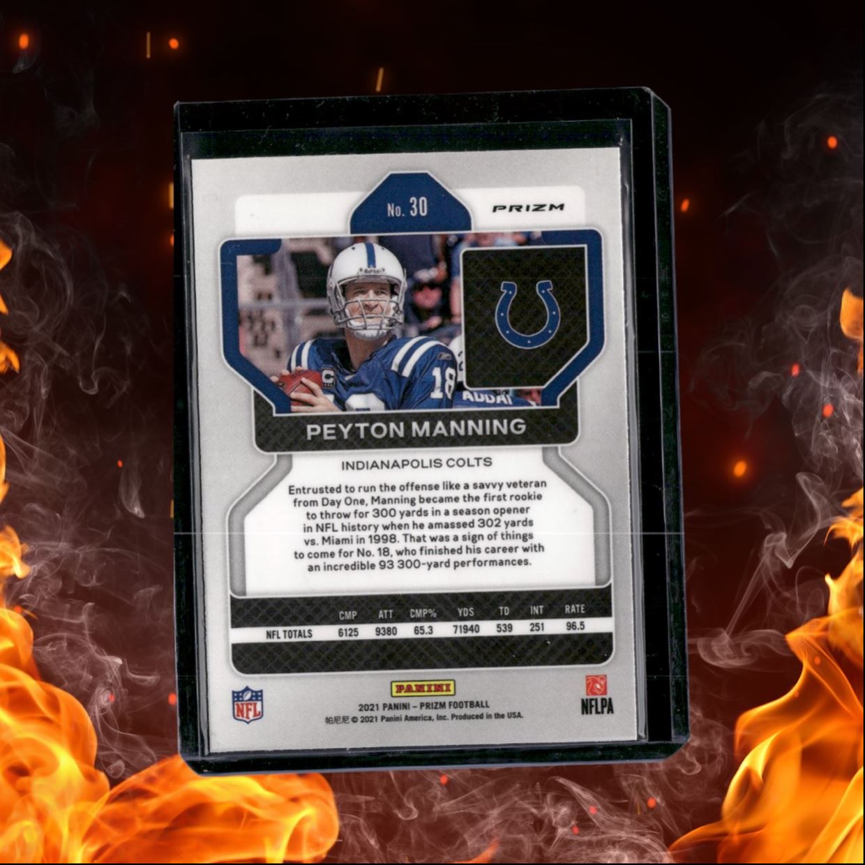 2021 Panini Prizm Peyton Manning Red Cracked Ice Prizm #30