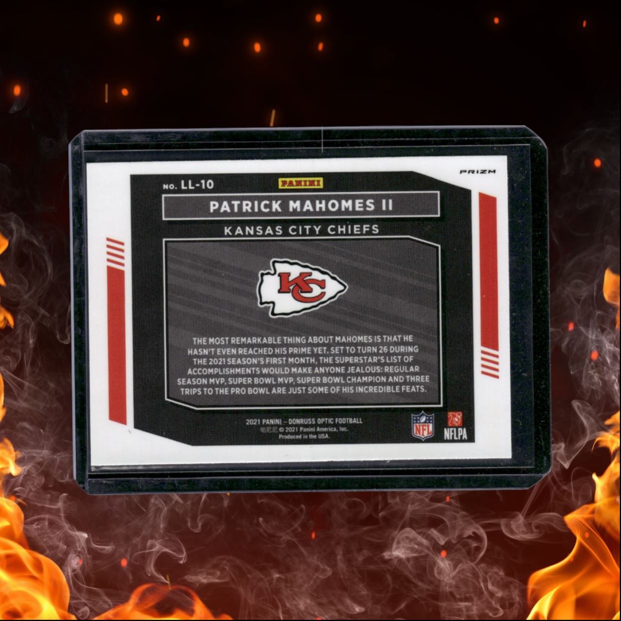 2021 Donruss Optic Patrick Mahomes II Legendary Logos Holo Prizm #LL-10