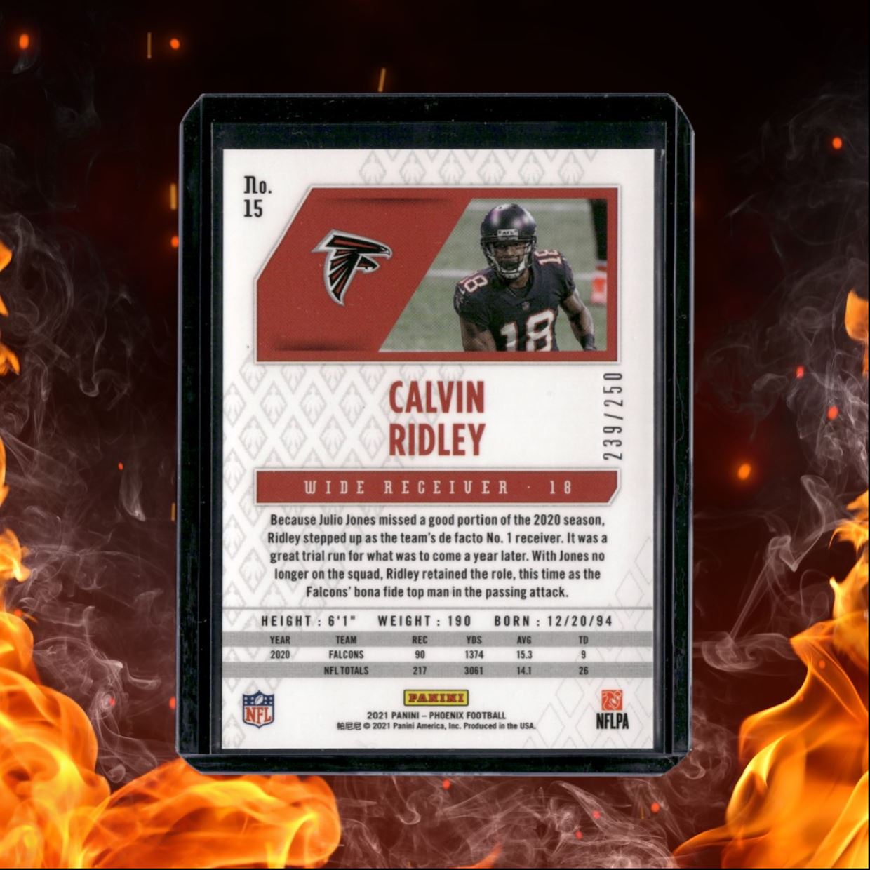 2021 Panini Phoenix Calvin Ridley Red 239/250 #15