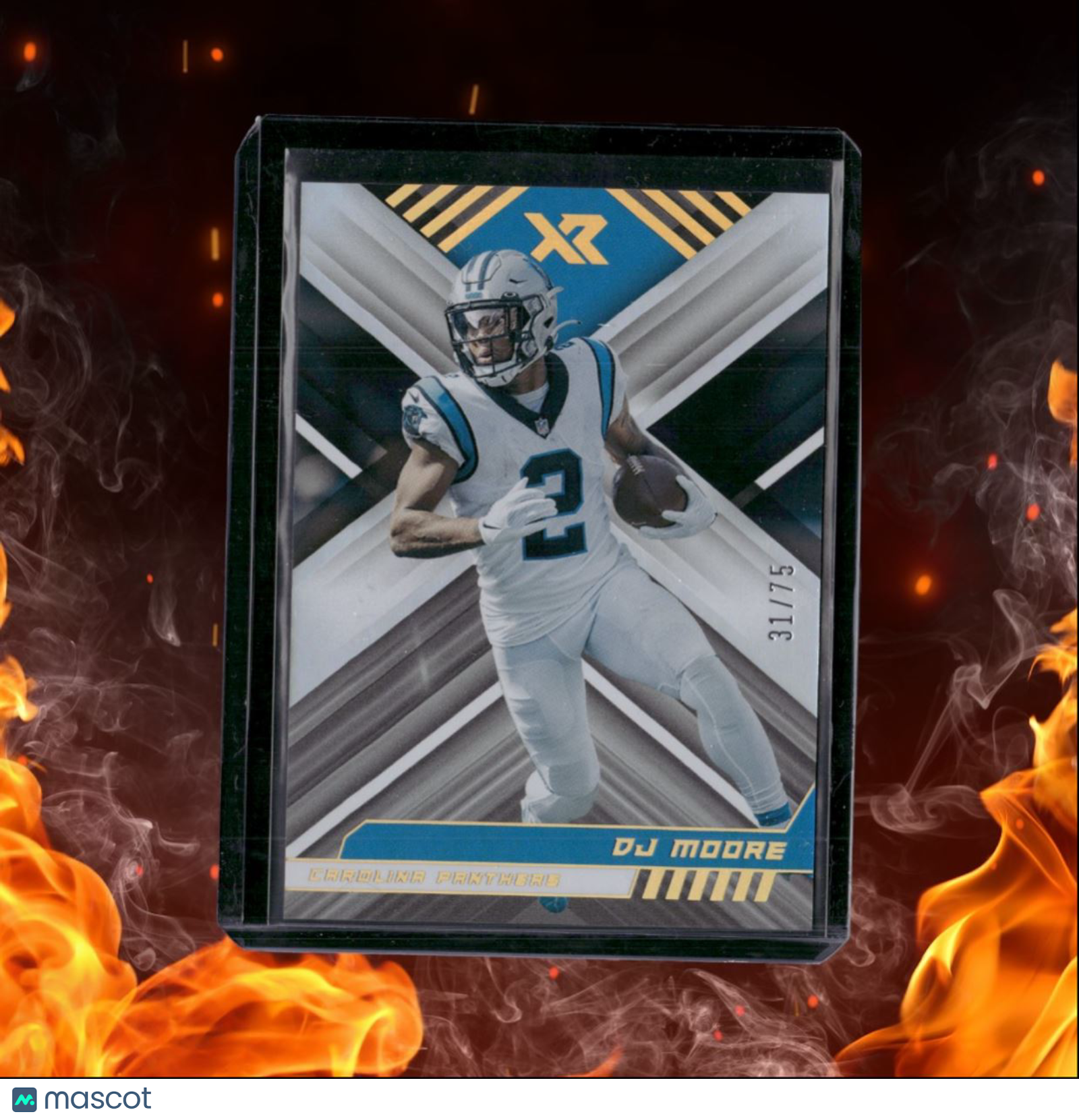2022 Panini Xr DJ Moore Gold Holo 31/75 #70