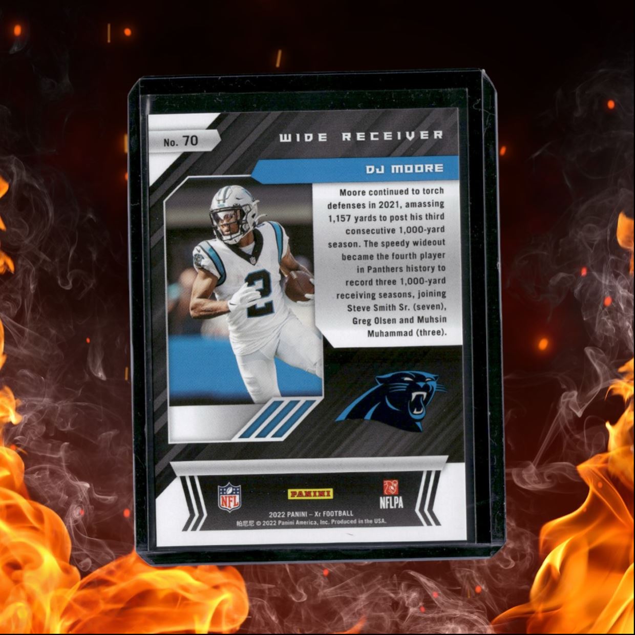 2022 Panini Xr DJ Moore Gold Holo 31/75 #70