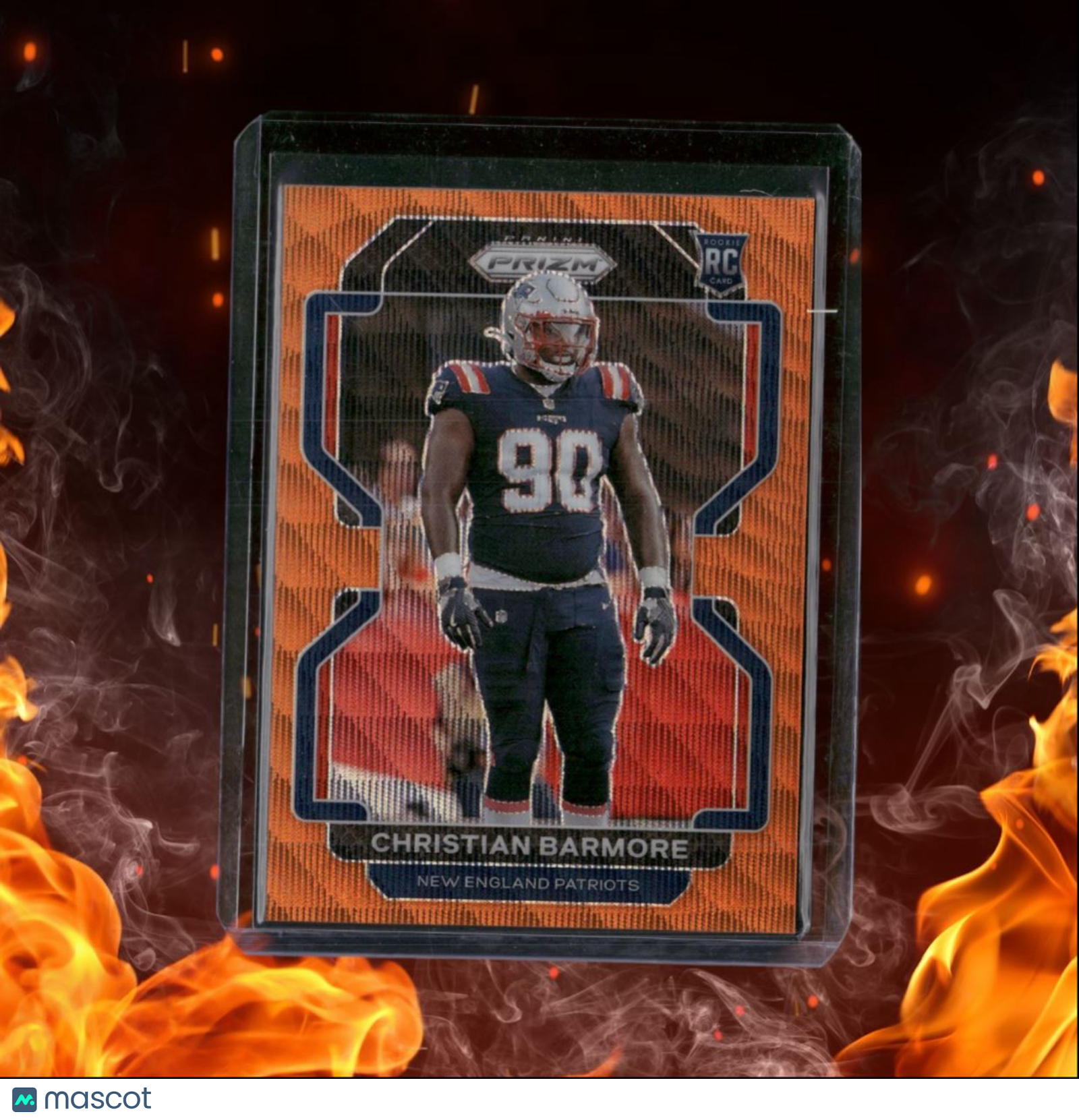 2021 Panini Prizm Christian Barmore Orange Wave Prizm Rookie 18/60 #388