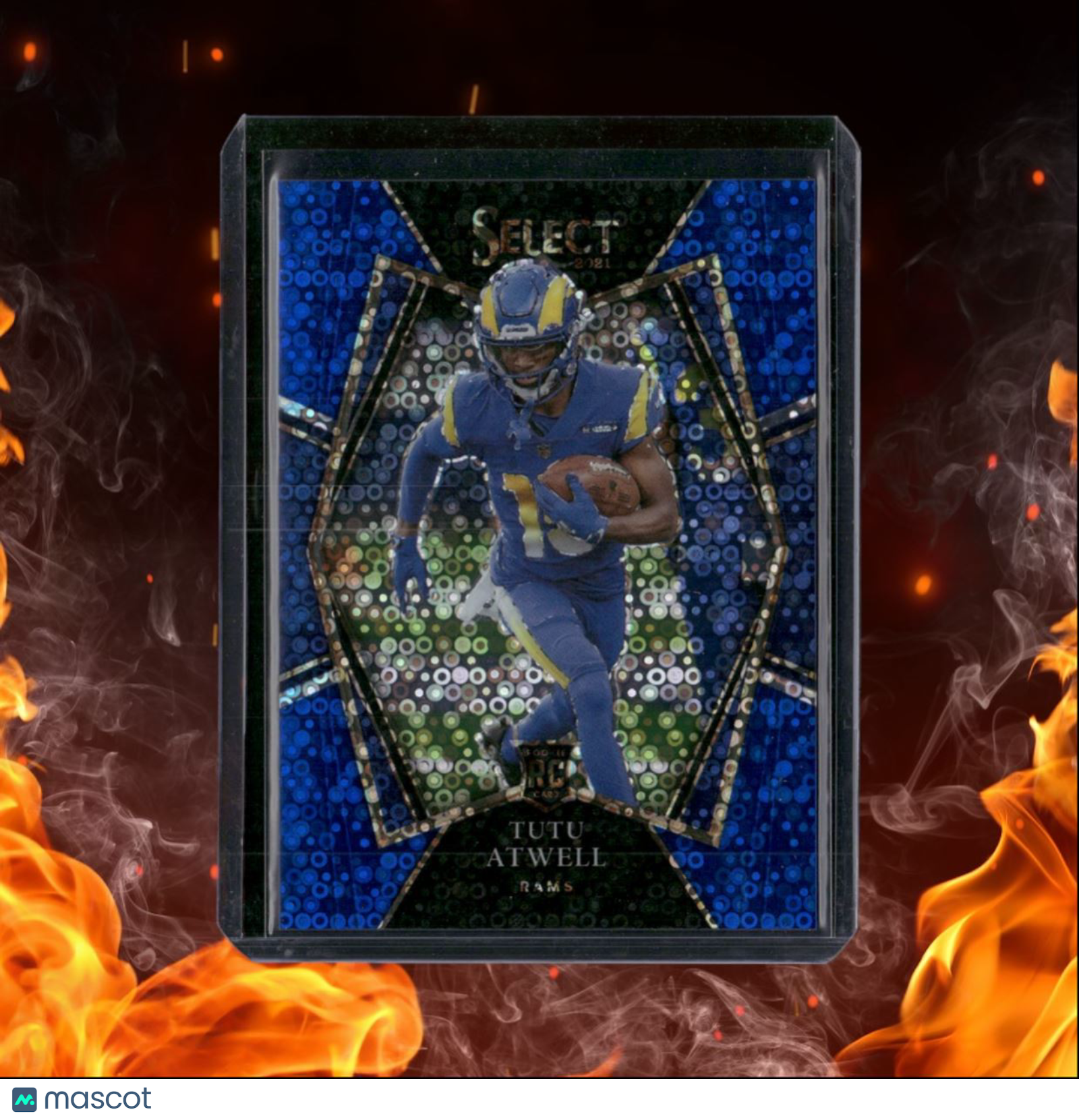 2021 Panini Select Tutu Atwell Blue No Huddle Prizm Rookie 21/25 #161
