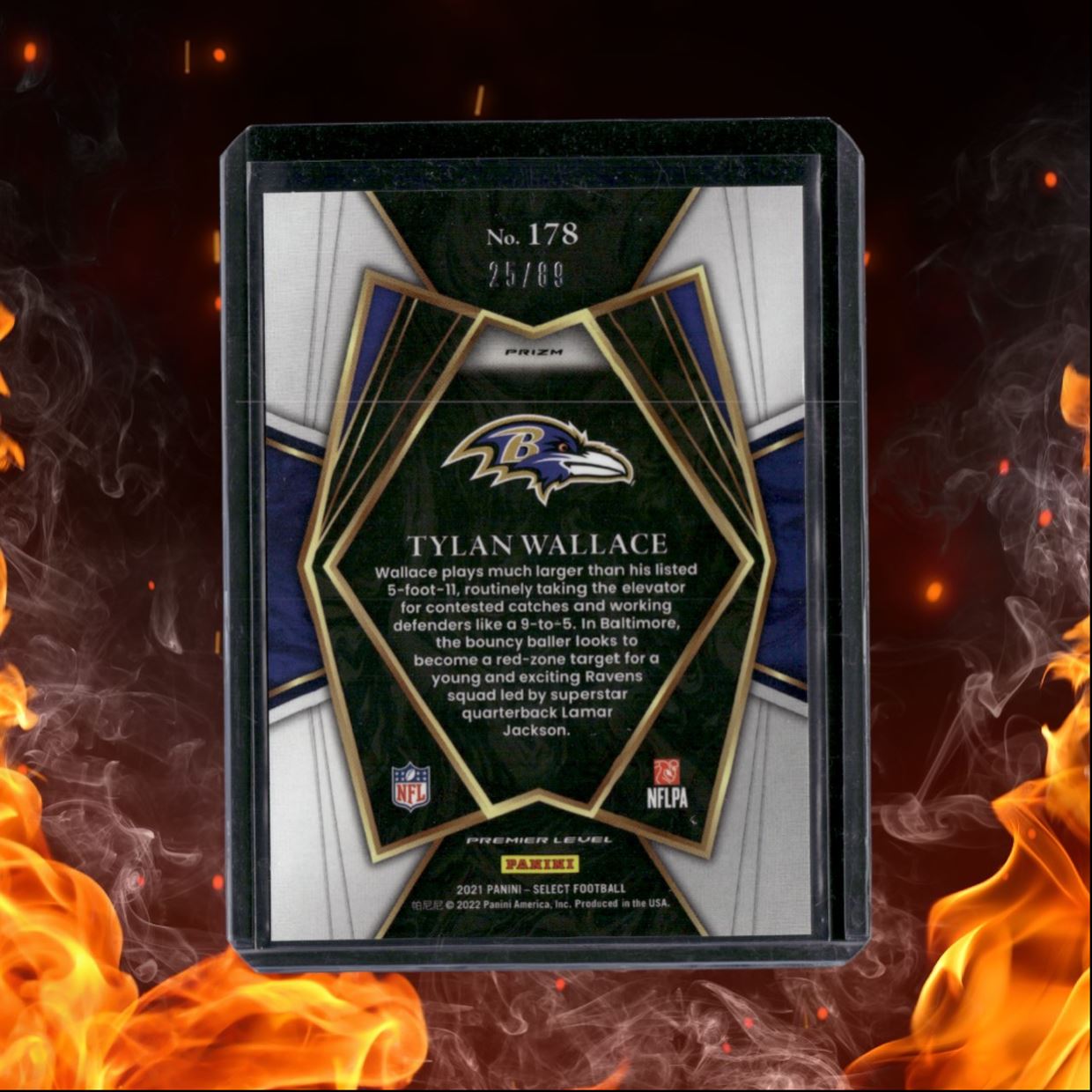 2021 Panini Select Tylan Wallace Dragon Scale Prizm Rookie 25/89 #178