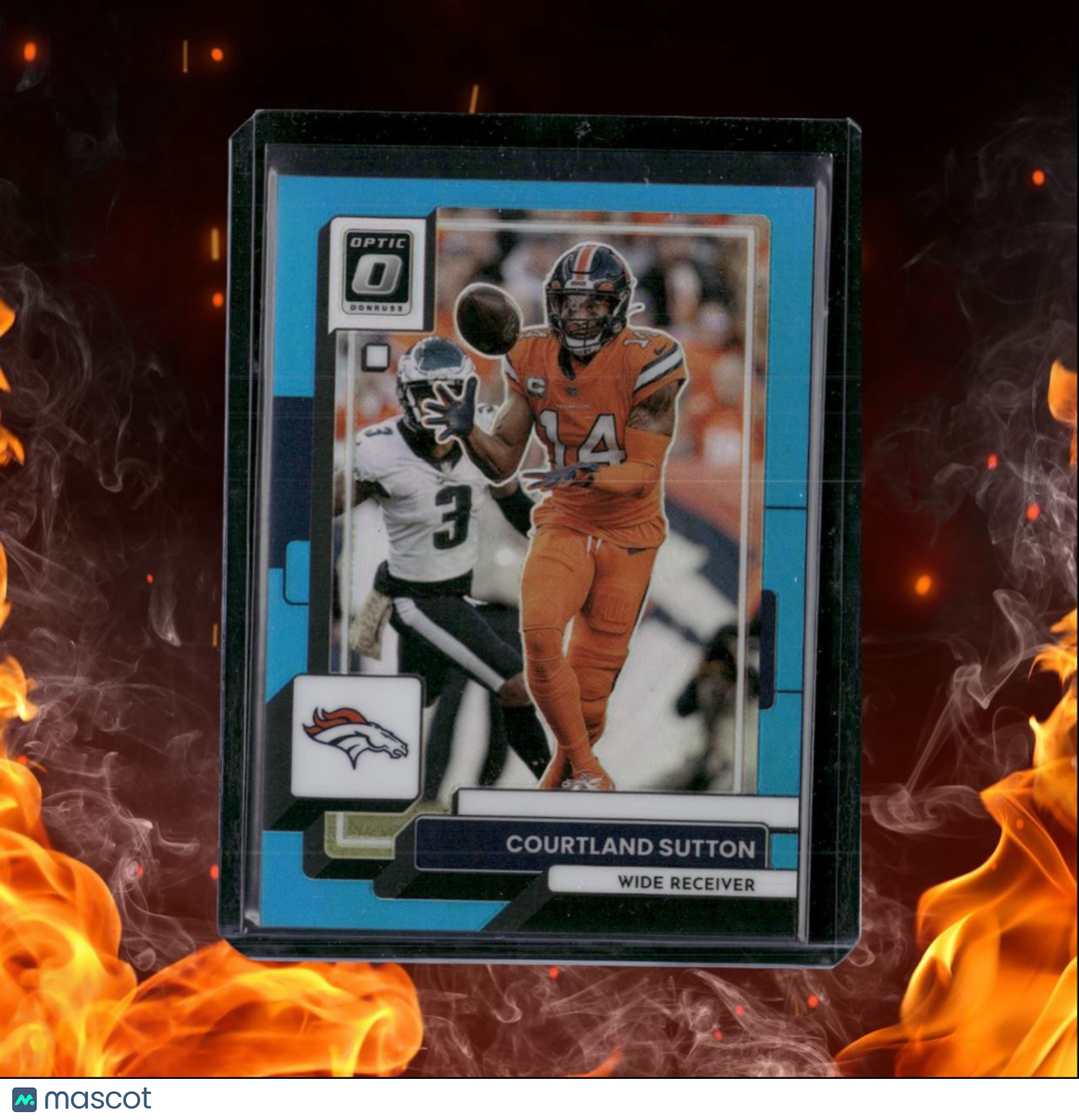 2022 Donruss Optic Courtland Sutton Aqua Blue Prizm 051/299 #60