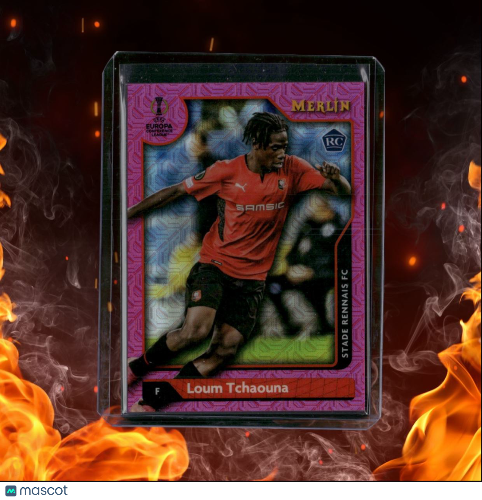 2021 Topps Merlin UCC Loum Tchaouna Pink Mojo Rookie 165/275 #136