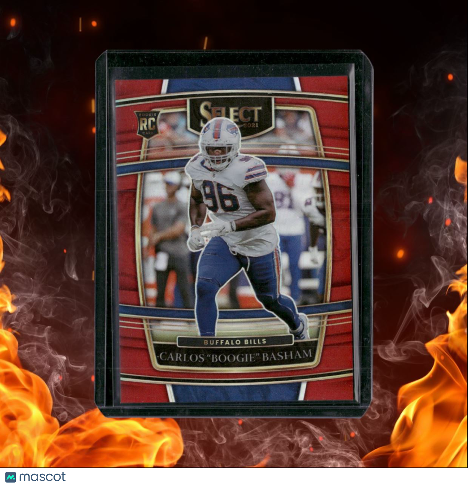2021 Panini Select Carlos "Boogie" Basham Red Prizm Rookie 70/99 #92