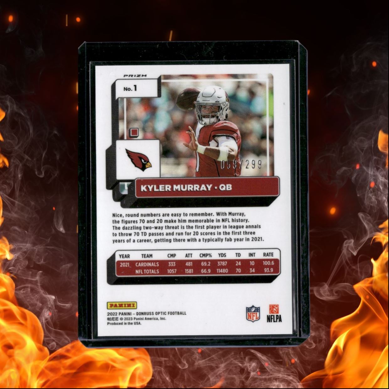 2023 Donruss Optic Kyler Murray Aqa Blue Prizm 053/299 #1