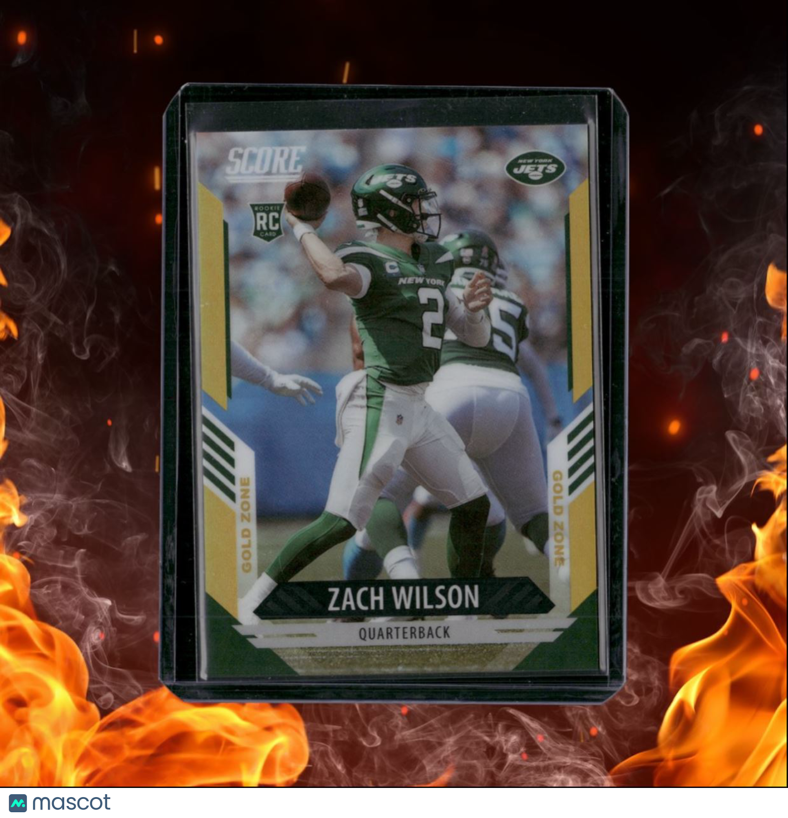 2021 Panini Chronicles Zach Wilson Score Gold Zone Rookie 37/50 #402