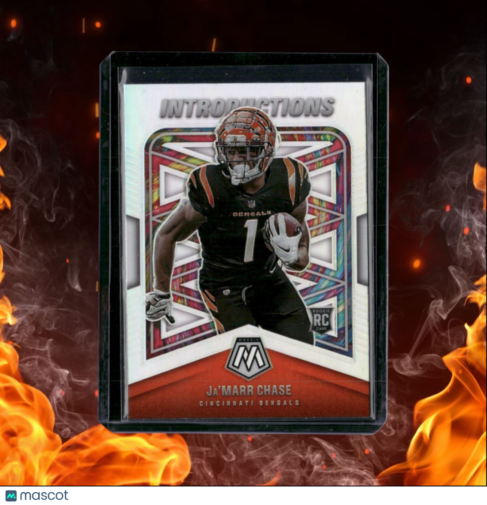 2021 Panini Mosaic Ja'Marr Chase Introductions Silver Prizm Rookie #1