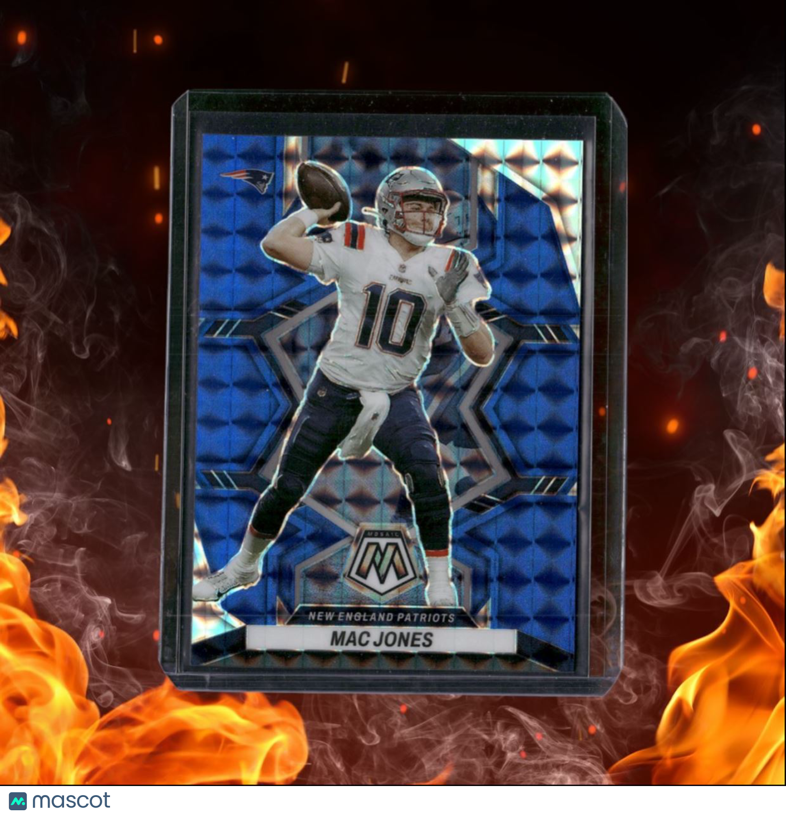 2022 Panini Mosaic Mac Jones Blue Mosaic Prizm 26/99 #133