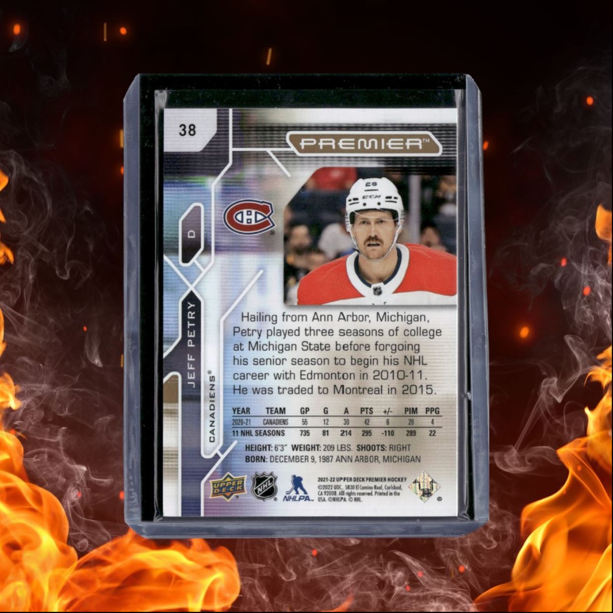 2021-22 Upper Deck Premier Jeff Petry Gold Spectrum 57/65 #38