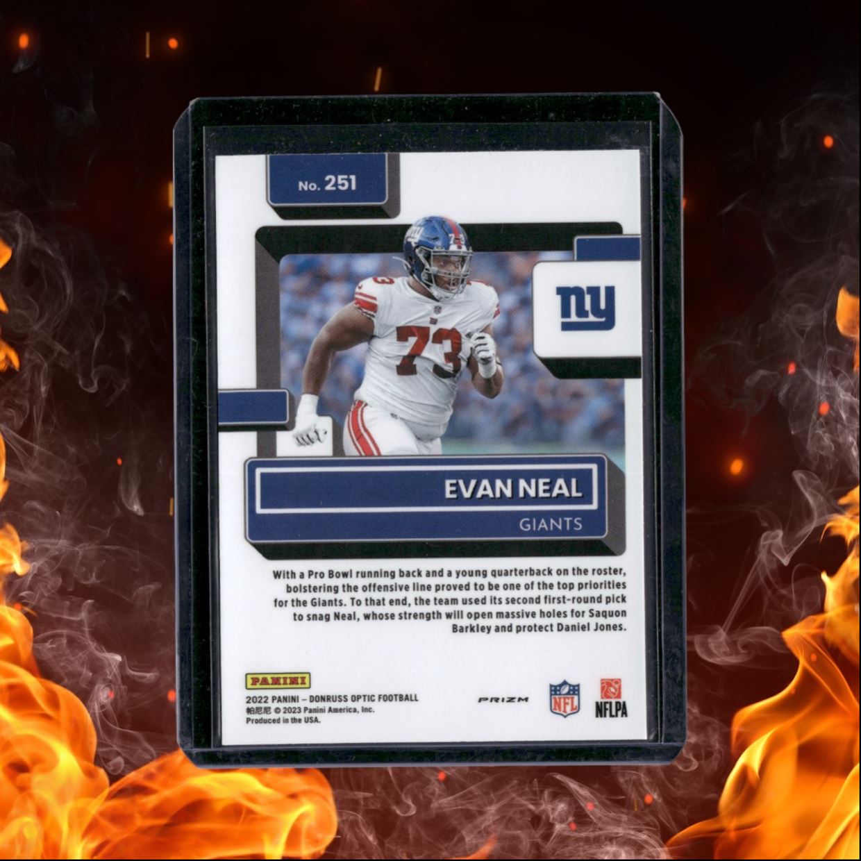 2022 Donruss Optic Evan Neal Stars Emoji Prizm Rated Rookie #251