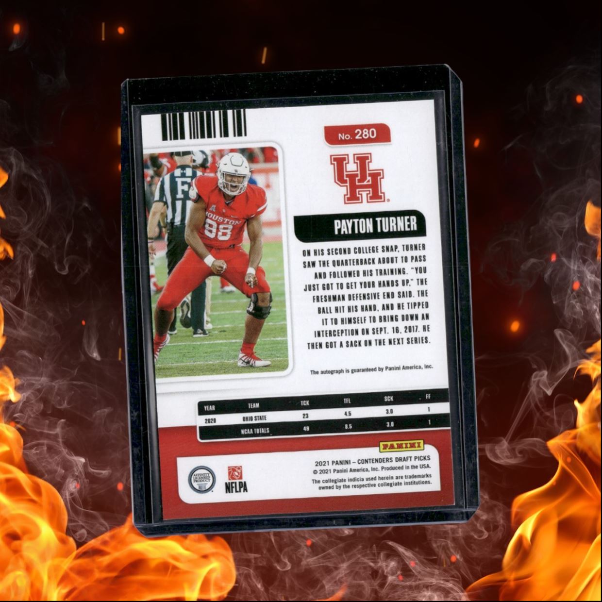 2021 Panini Contenders Draft Picks Payton Turner College Ticket Red Rookie Auto
