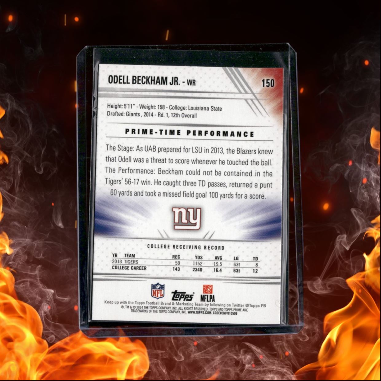 2014 Topps Prime Odell Beckham Jr. Rookie #150