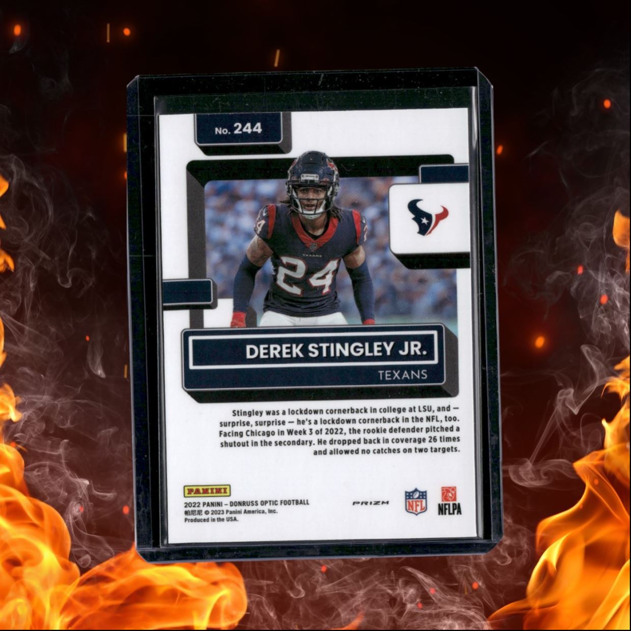 2022 Donruss Optic Derek Stingley Jr. Holo Prizm Rated Rookie #244