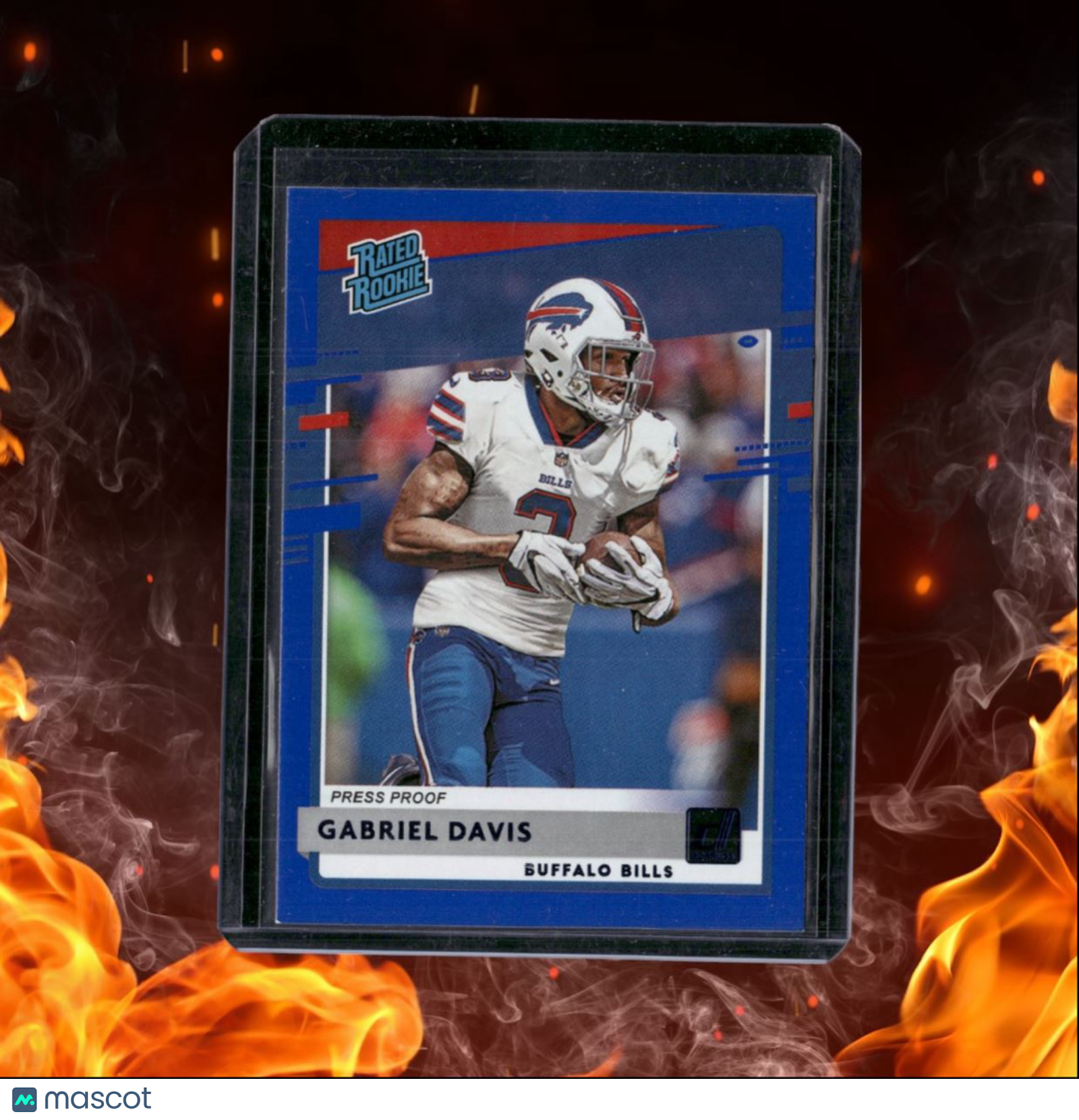 2020 Panini Donruss Jeff Okudah Blue Press Proof Rated Rookie #359