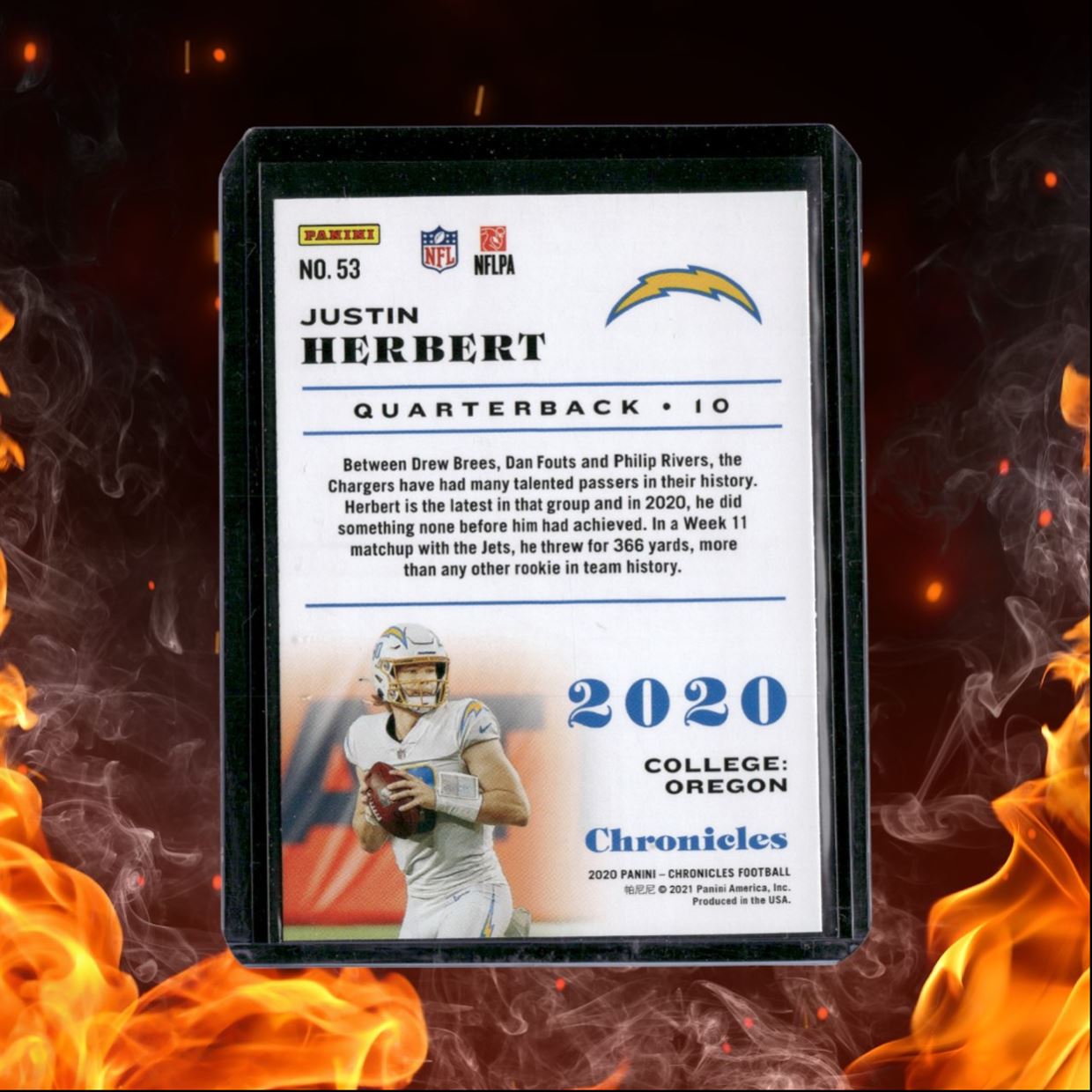 2021 Panini Chronicles Justin Herbert Rookie #53